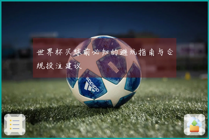世界杯买球前必知的避坑指南与合规投注建议